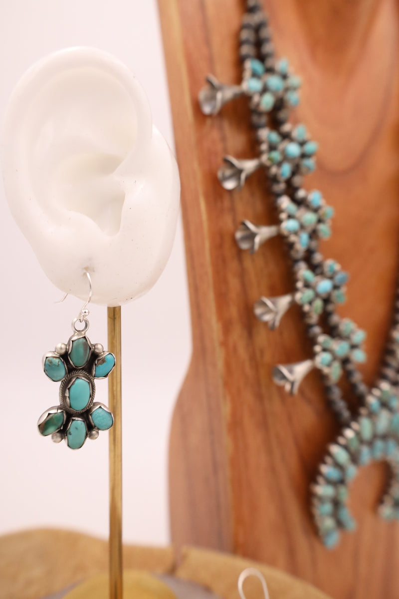 TURQUOISE EARRING AND NECKLACE SET 
