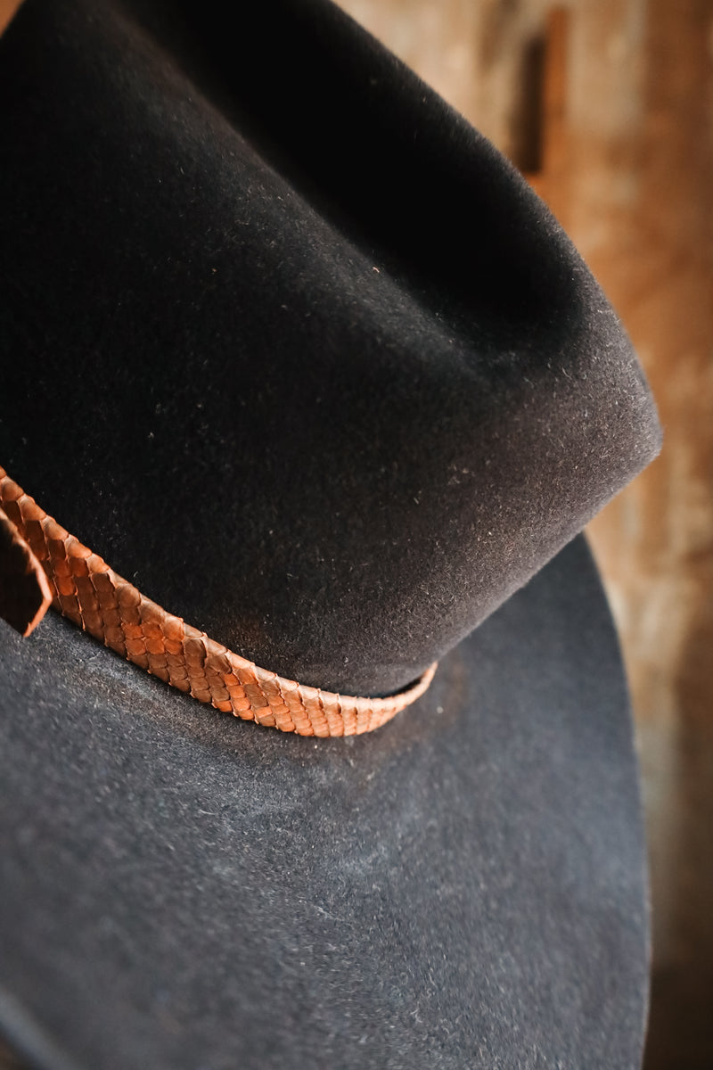 CROSSBOW LEATHER BRICK PYTHON LEATHER HAT BAND 