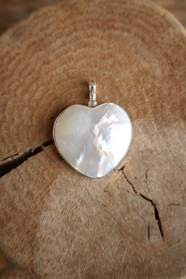 Coreen Cordova Heart Rounded Shell Pendant 