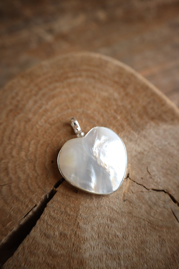 Coreen Cordova Heart Rounded Shell Pendant 