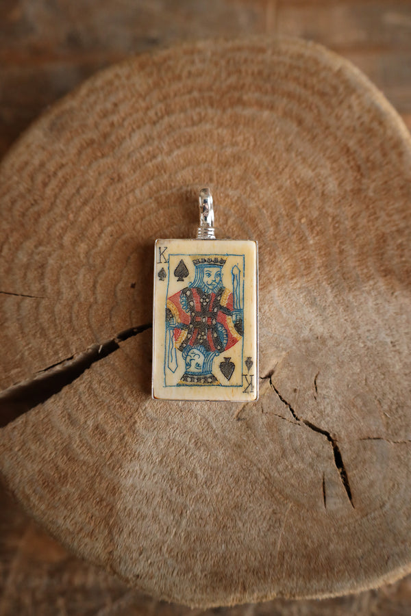 Coreen Cordova King Of Spades Card Pendant 