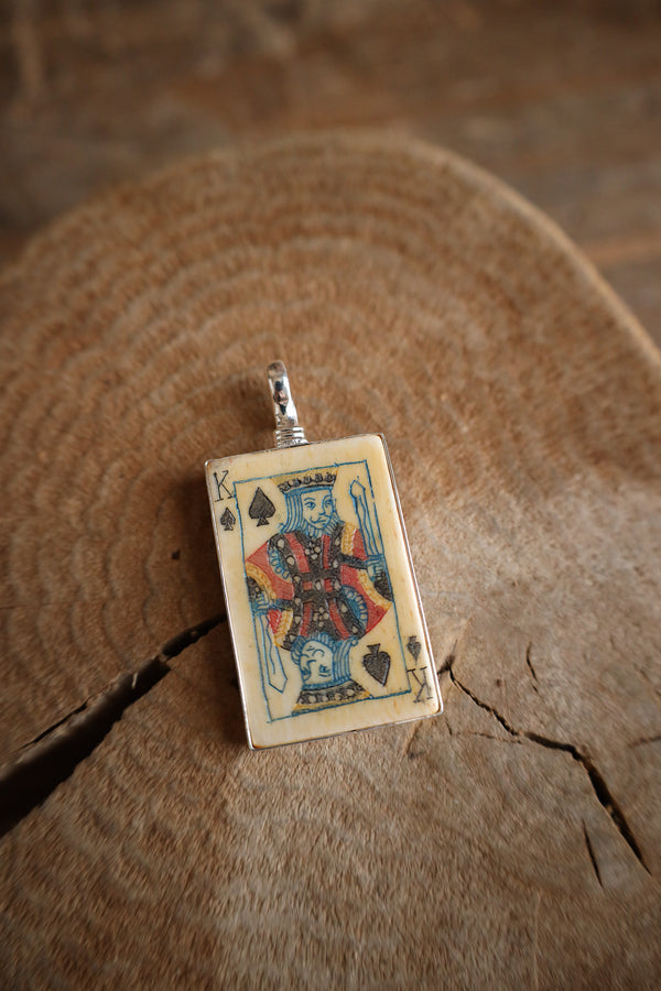 Coreen Cordova King Of Spades Card Pendant 