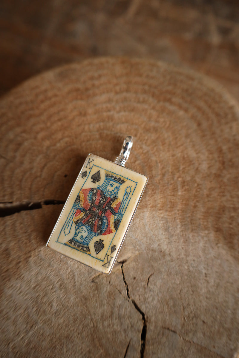 Coreen Cordova King Of Spades Card Pendant 