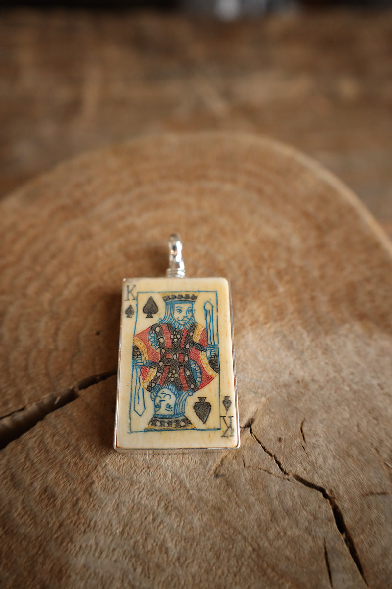 Coreen Cordova King Of Spades Card Pendant 