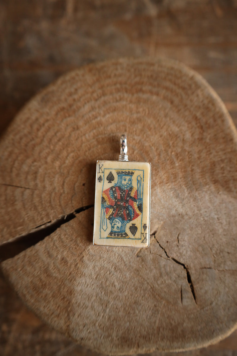 Coreen Cordova King Of Spades Card Pendant 