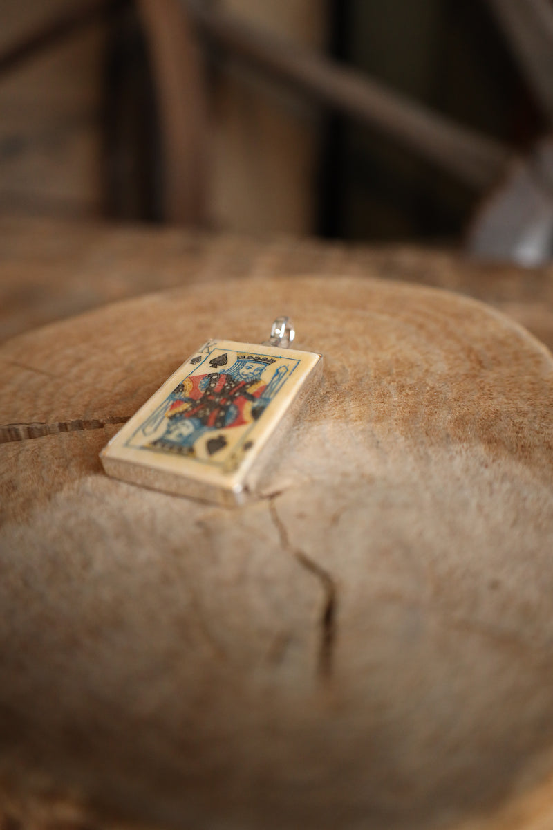 Coreen Cordova King Of Spades Card Pendant 