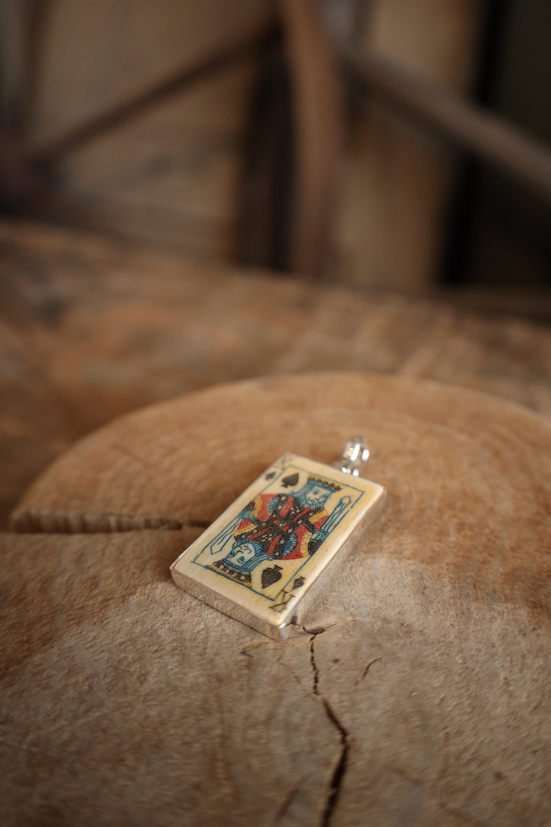 Coreen Cordova King Of Spades Card Pendant 