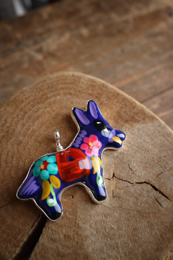Coreen Cordova Purple Donkey Pendant 