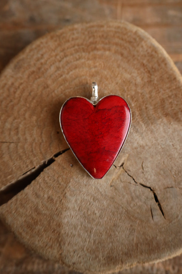 Coreen Cordova Red Heart Pendant 