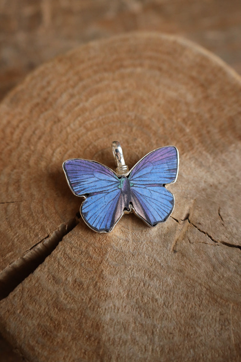 Coreen Cordova Blue Butterfly Pendant 