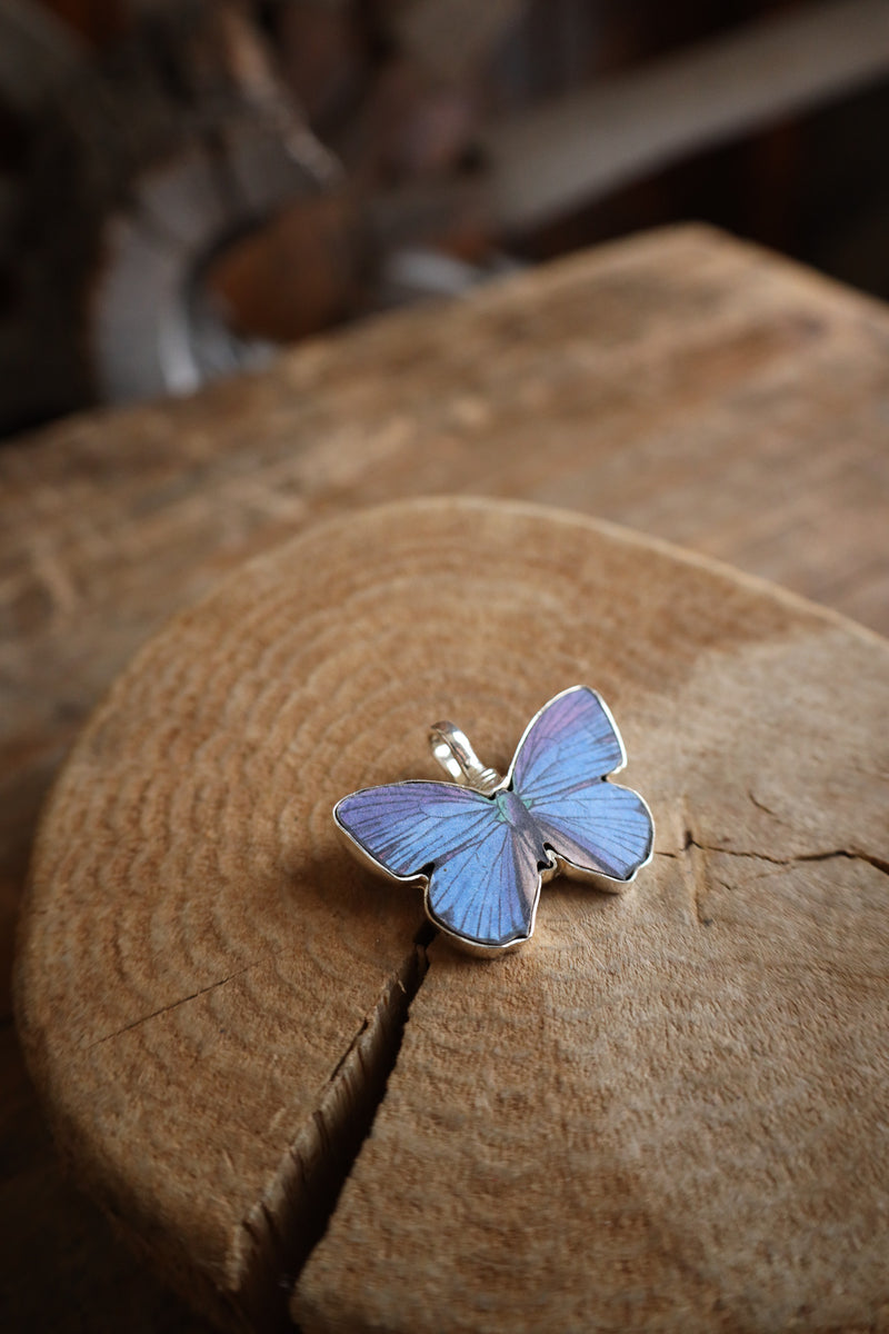 Coreen Cordova Blue Butterfly Pendant 