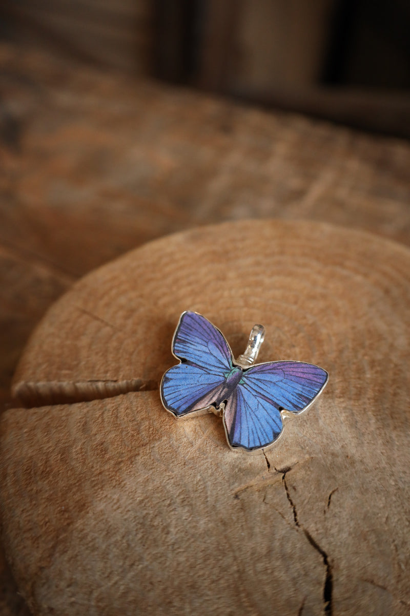 Coreen Cordova Blue Butterfly Pendant 