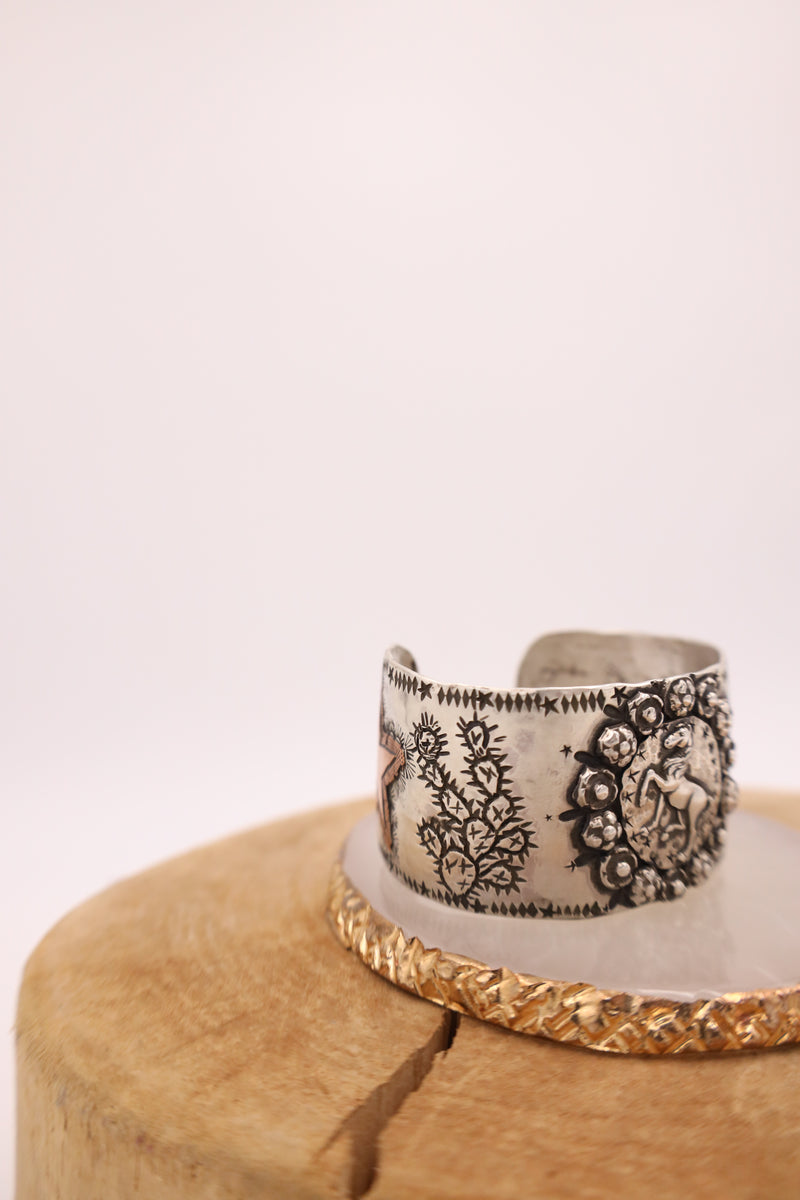 MARGARET SULLIVAN PONY COPPER STARS CACTUS CUFF