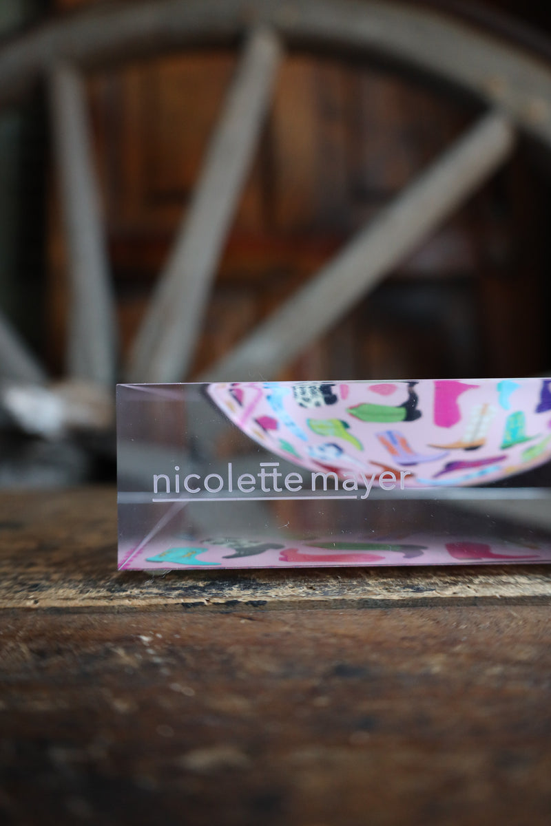 Nicolette Mayer Collection Cowboy Boot Love XOXO Acrylic Candy Catchall Dish