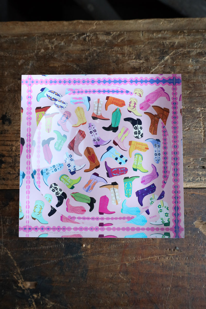 Nicolette Mayer Collection Cowboy Boot Love XOXO Acrylic Candy Catchall Dish