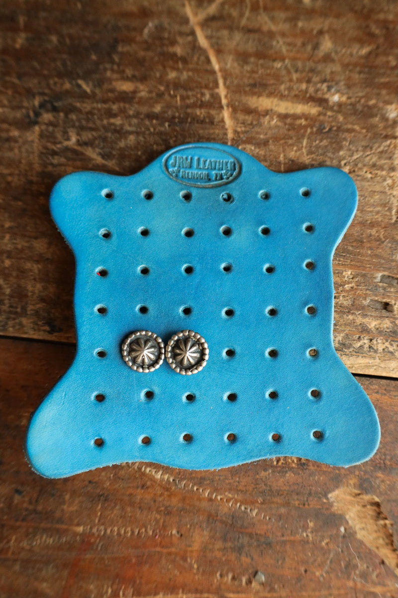 JRW Leather Earring Holder- Blue