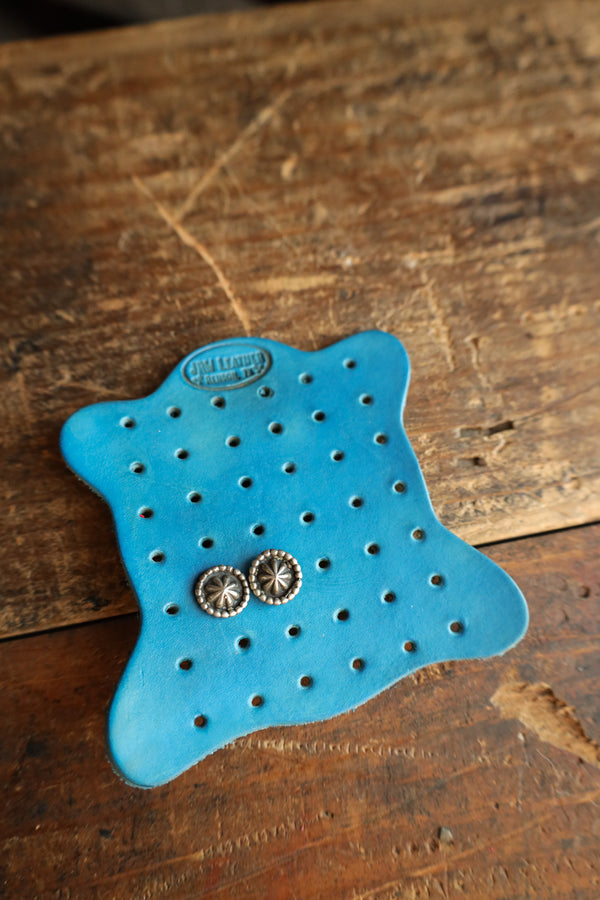 JRW Leather Earring Holder- Blue