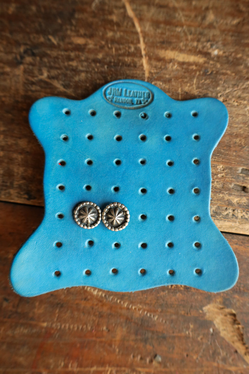 JRW Leather Earring Holder- Blue
