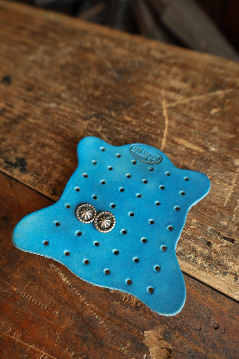 JRW Leather Earring Holder- Blue