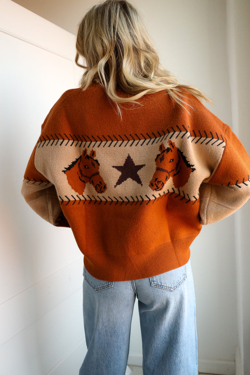 THML Clothing Horse Head Sweater  