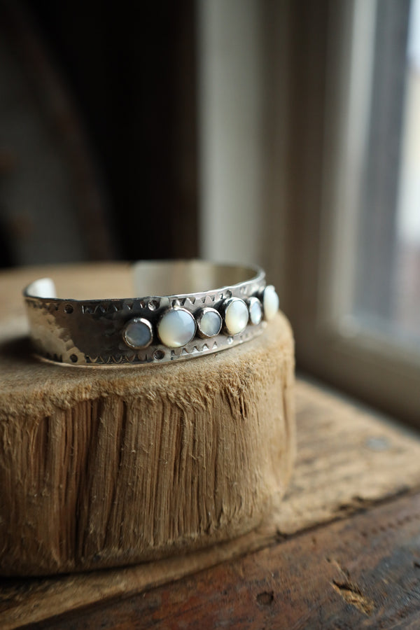 Richard Schmidt 3 Mother of Pearl Rounds 4 Small Mother of Pearl Rounds Cuff