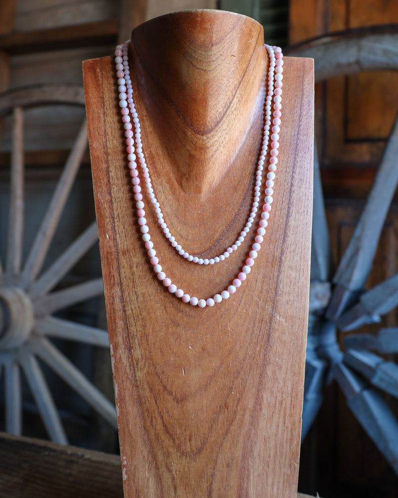 Pink Conch Beads 2-Strand Necklace