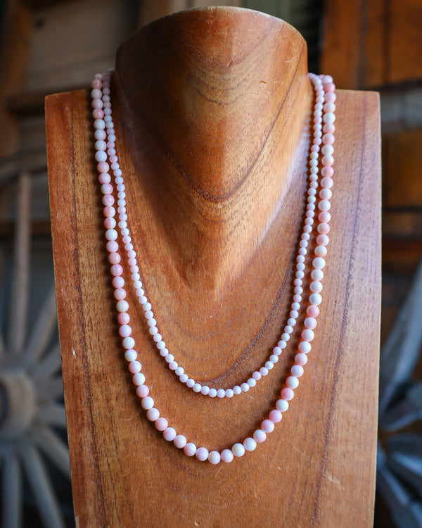 Pink Conch Beads 2-Strand Necklace