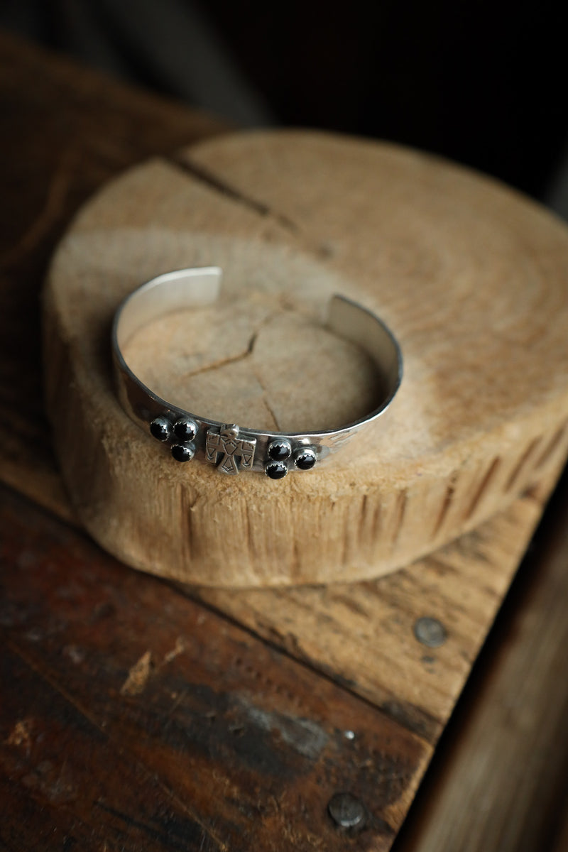 Richard Schmidt 6 Onyx Dots Cluster Thunderbird Cuff
