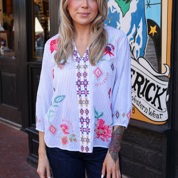 (取寄) ジョニー ワズ レディース パリス エフォートレス ブラウザ Johnny Was women Paris Effortless Blouse Fuchsia Fedora Buy PARIS EFFORTLESS BLOUSE | Johnny Was