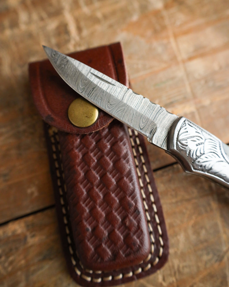 Titan International Dyed Blue Bone Knife