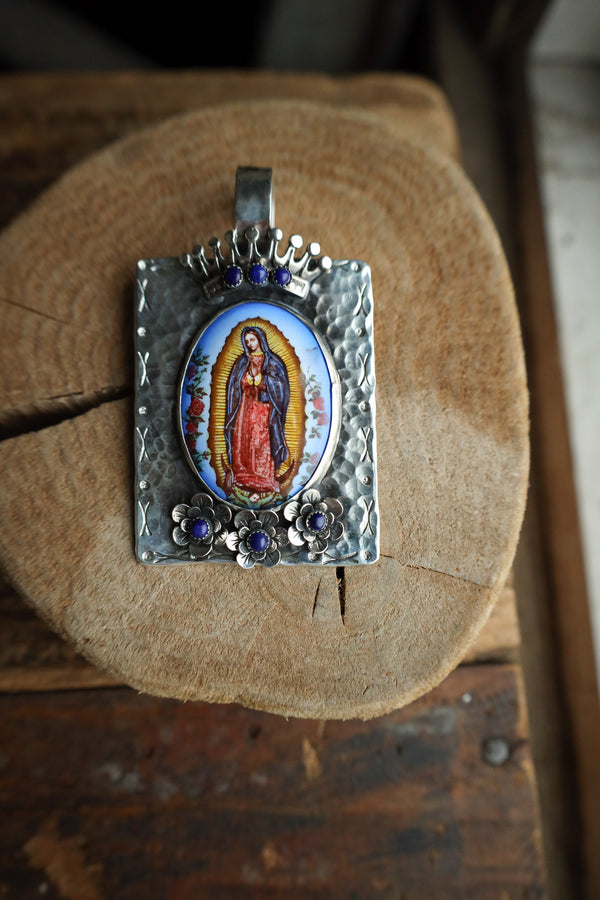 Richard Schmidt Lady Guadalupe Lapis Dots Pendant