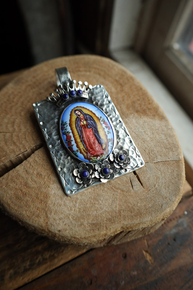 Richard Schmidt Lady Guadalupe Lapis Dots Pendant