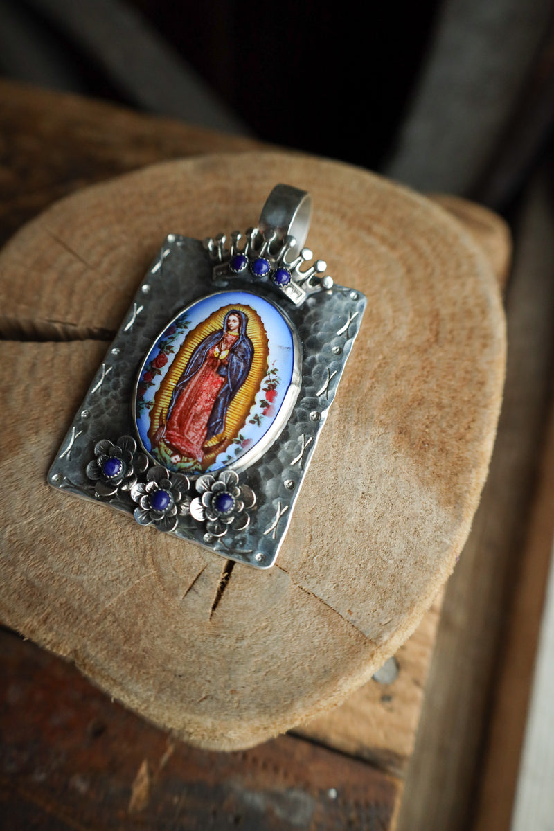 Richard Schmidt Lady Guadalupe Lapis Dots Pendant