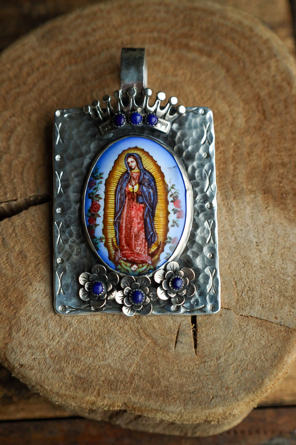 Richard Schmidt Lady Guadalupe Lapis Dots Pendant
