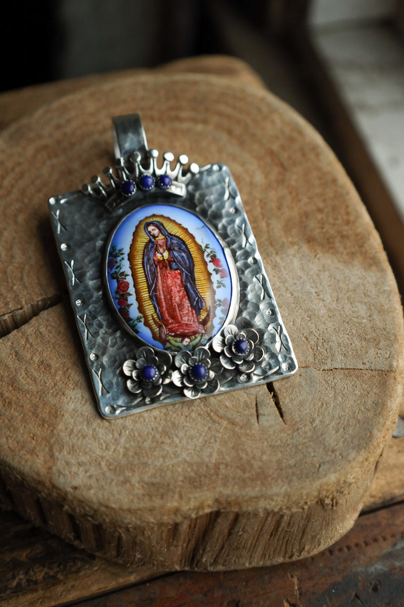 Richard Schmidt Lady Guadalupe Lapis Dots Pendant