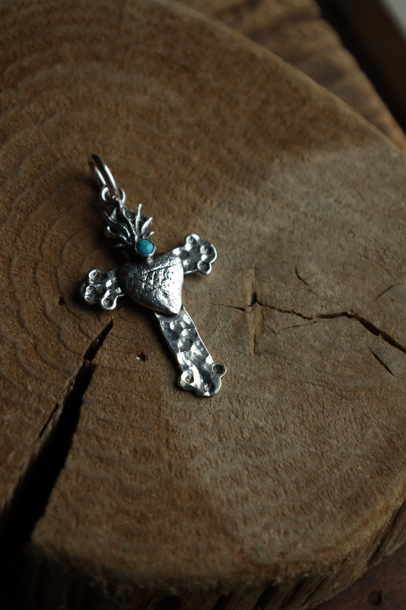 Richard Schmidt Cross Corazon Turquoise Dot Pendant