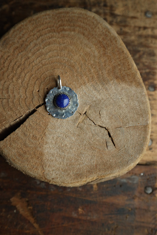 Richard Schmidt Large Lapis Round Base Pendant