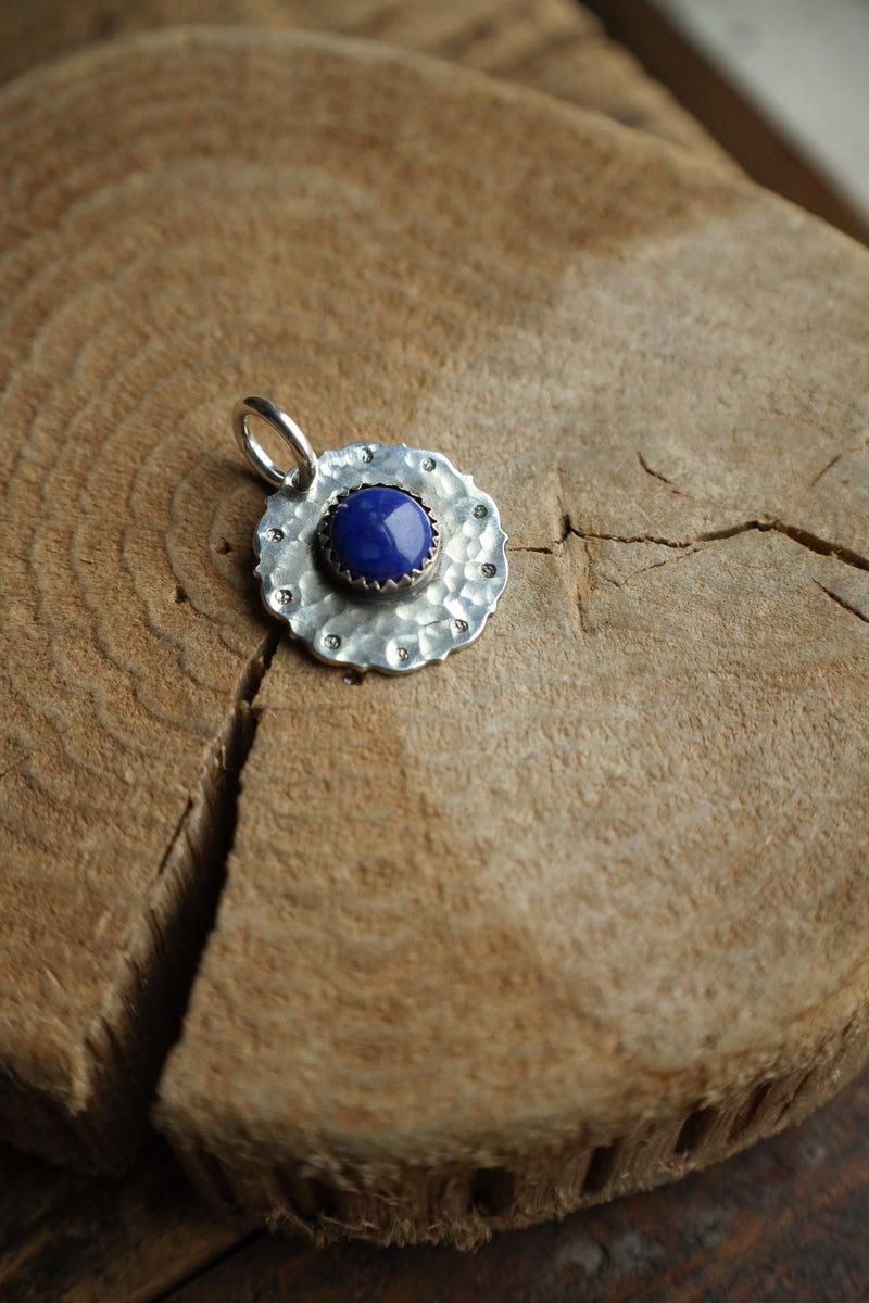 Richard Schmidt Large Lapis Round Base Pendant