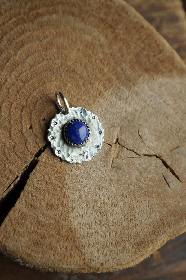 Richard Schmidt Large Lapis Round Base Pendant