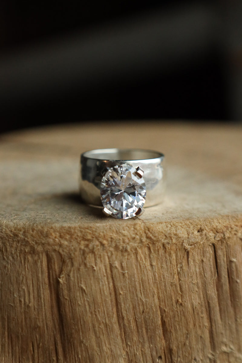 Richard Schmidt 11MM 12x10 CZ Silver Head Ring