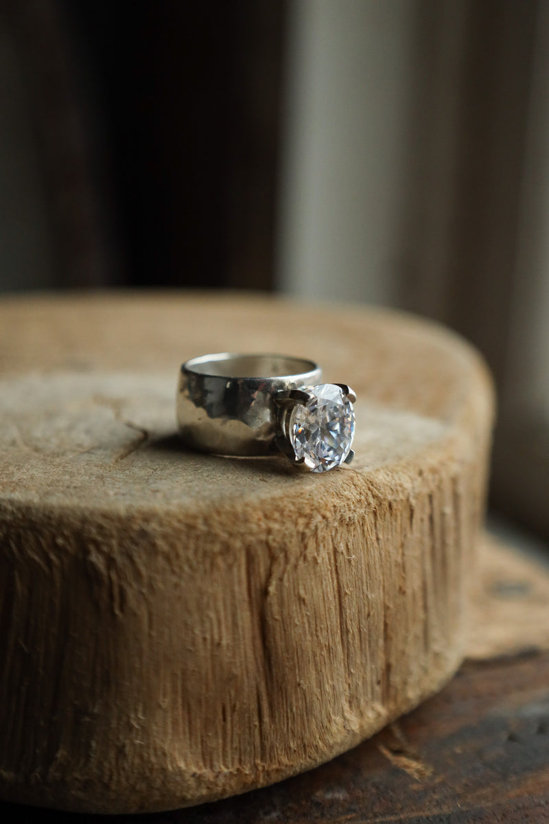 Richard Schmidt 11MM 12x10 CZ Silver Head Ring