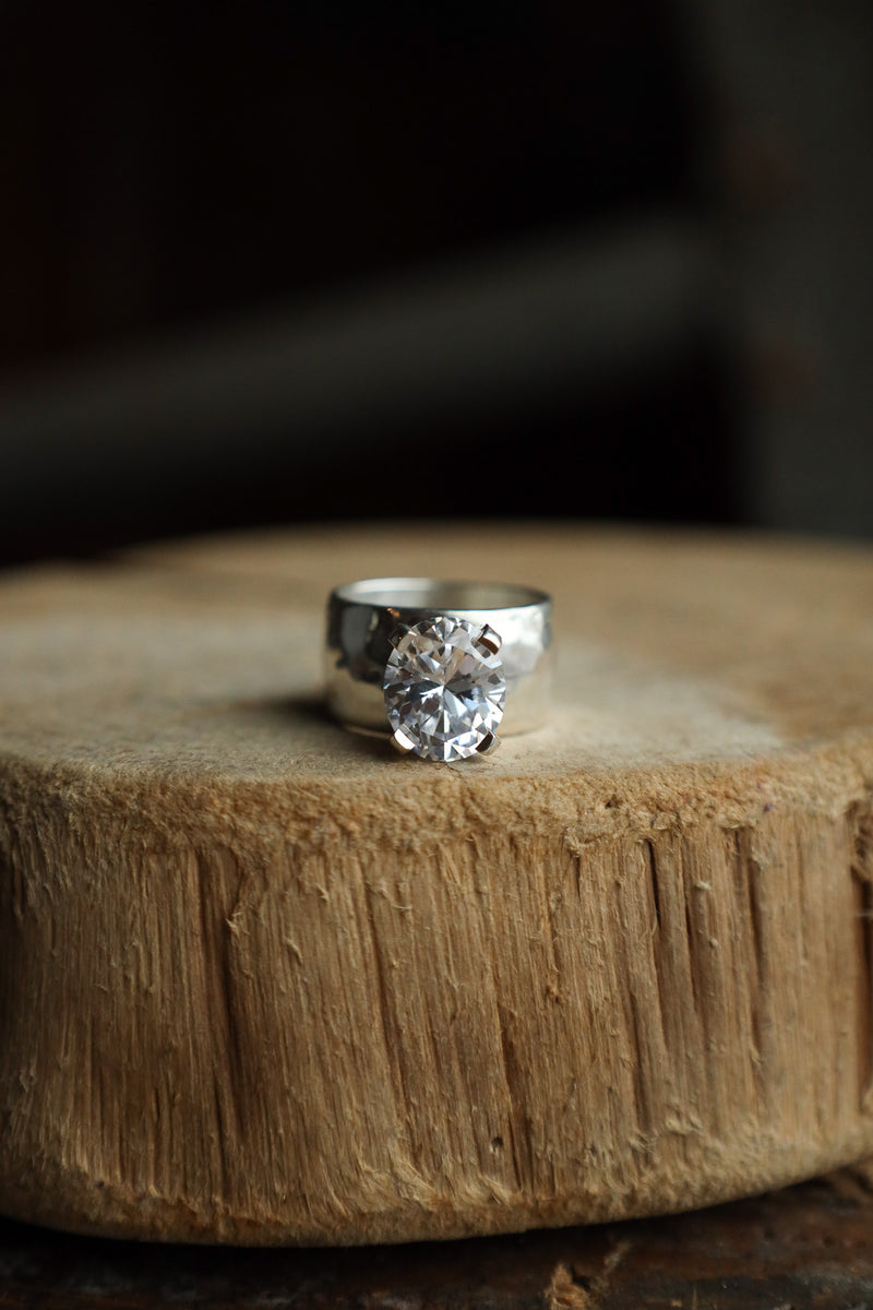 Richard Schmidt 11MM 12x10 CZ Silver Head Ring