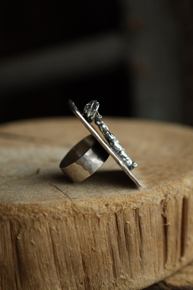 Richard Schmidt Day Of The Dead Lady Ring- Size 7.25