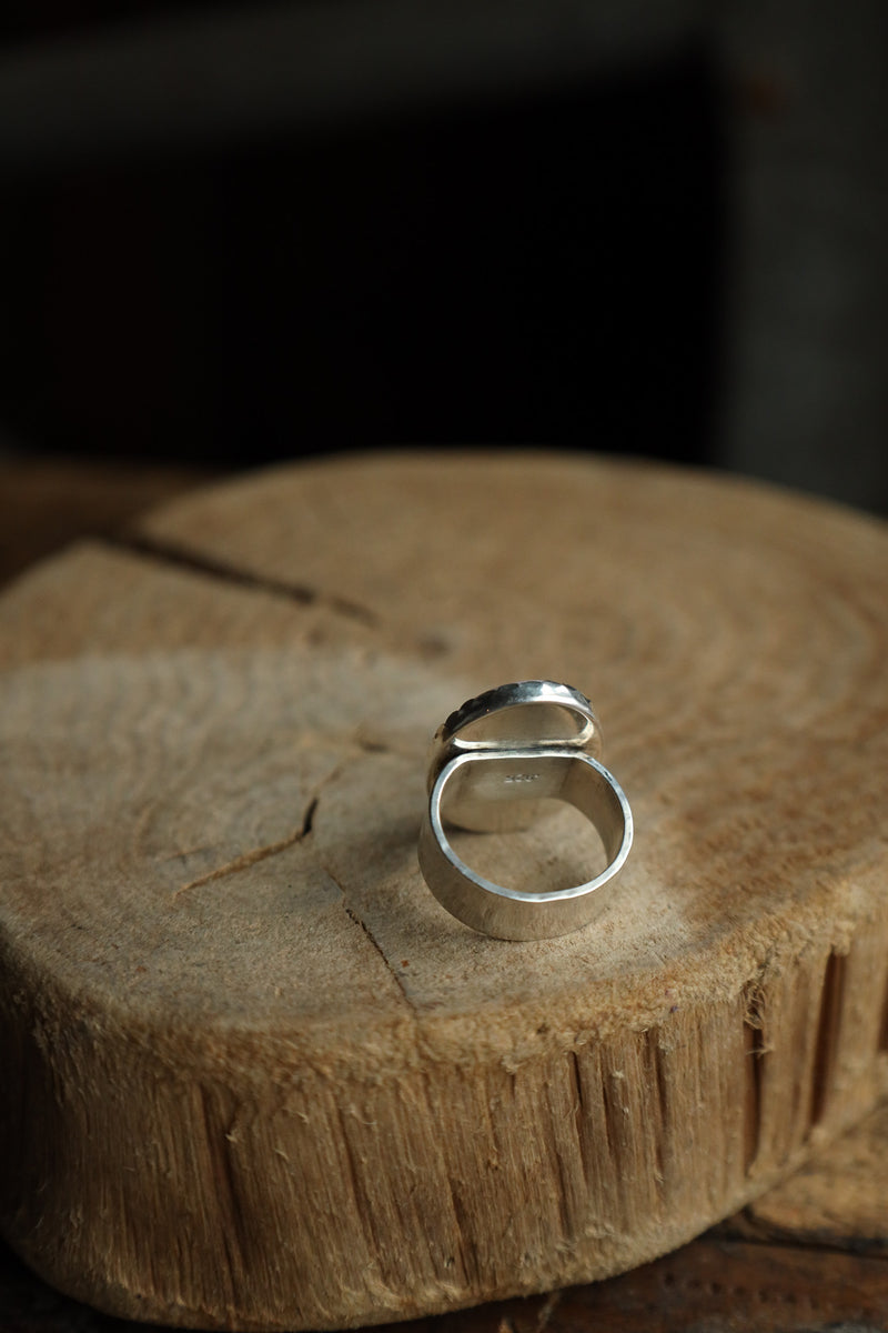 Richard Schmidt Pink Conc Oval Ring- Size 7