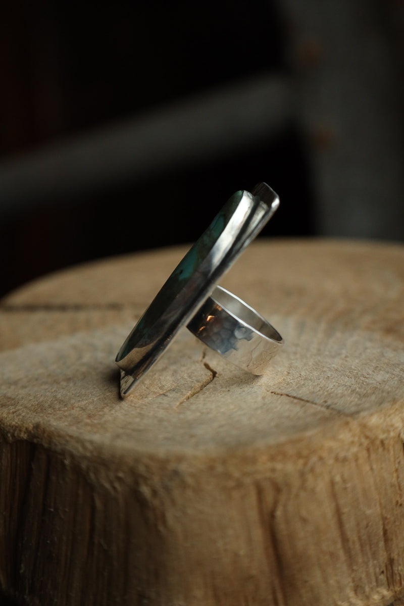 Richard Schmidt Oblong Turquoise Rectangle Ring- Size 10