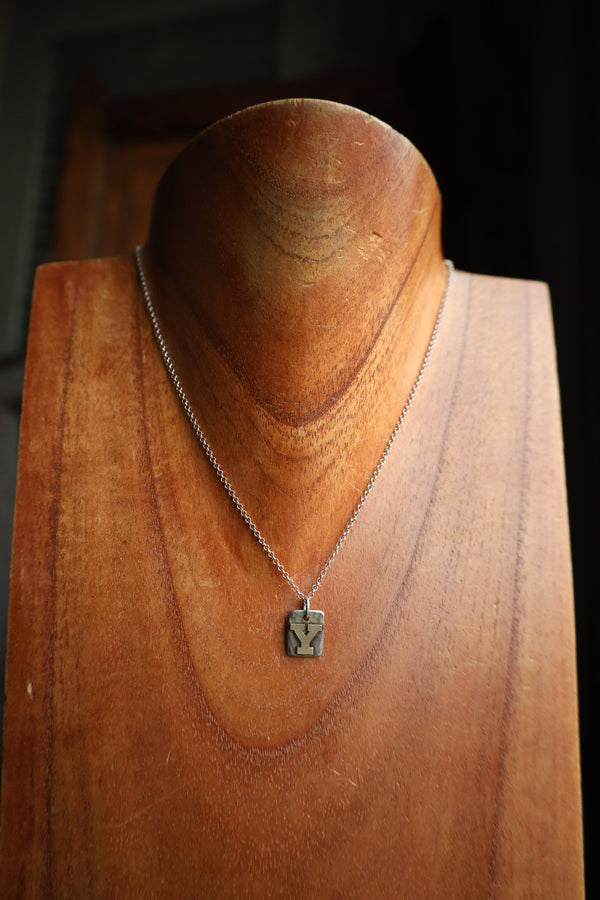 Richard Schmidt 16" Gold Y Initial Necklace