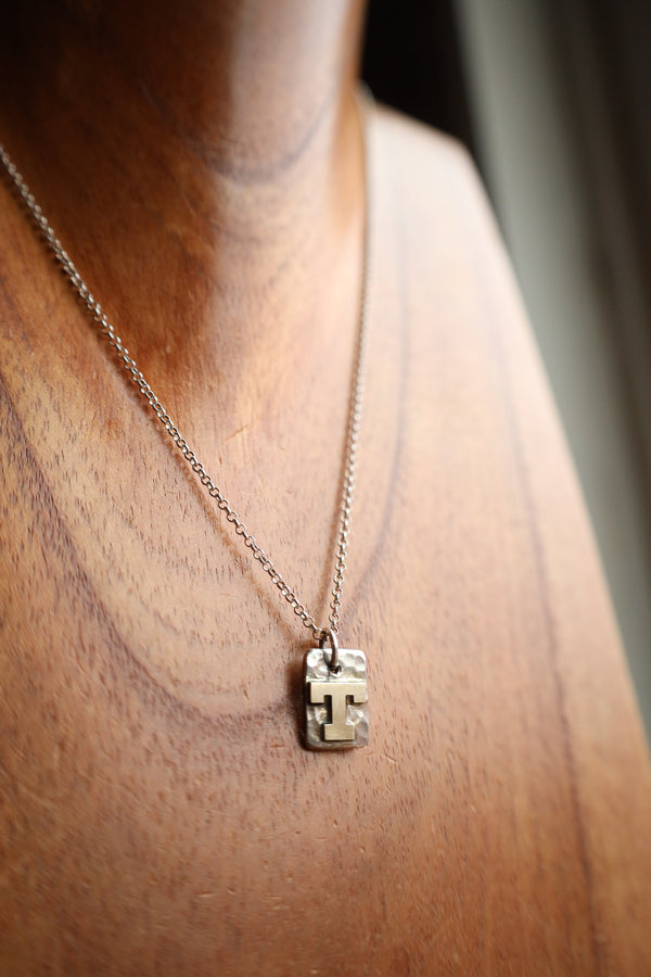 Richard Schmidt 18" Gold T Initial Necklace