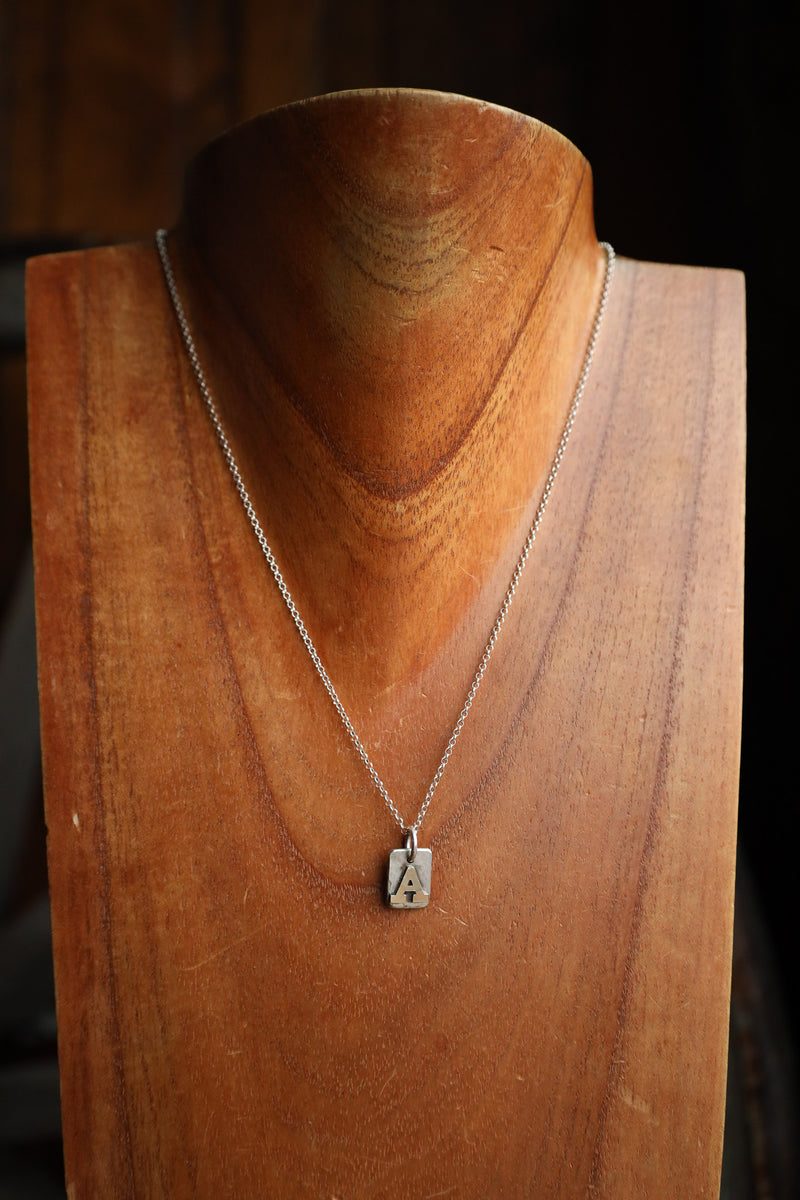 Richard Schmidt 18" Gold A Initial Necklace