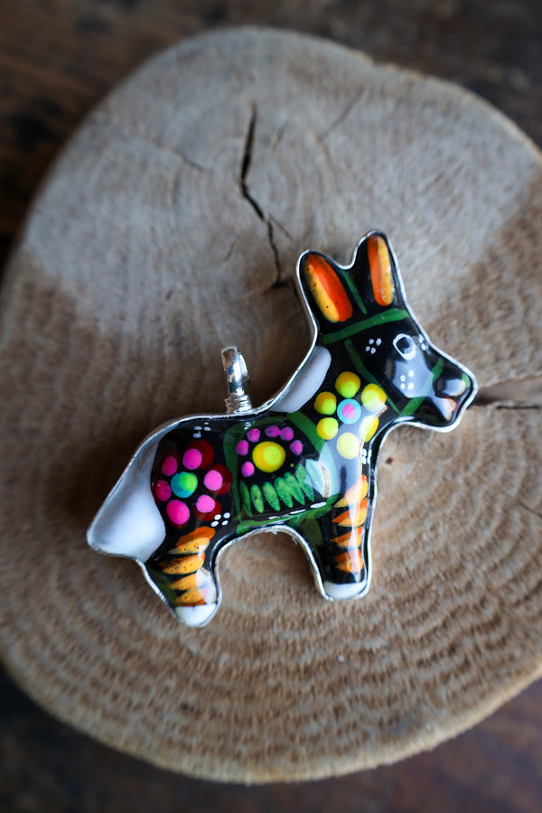 Coreen Cordova Donkey White Tail Pendant