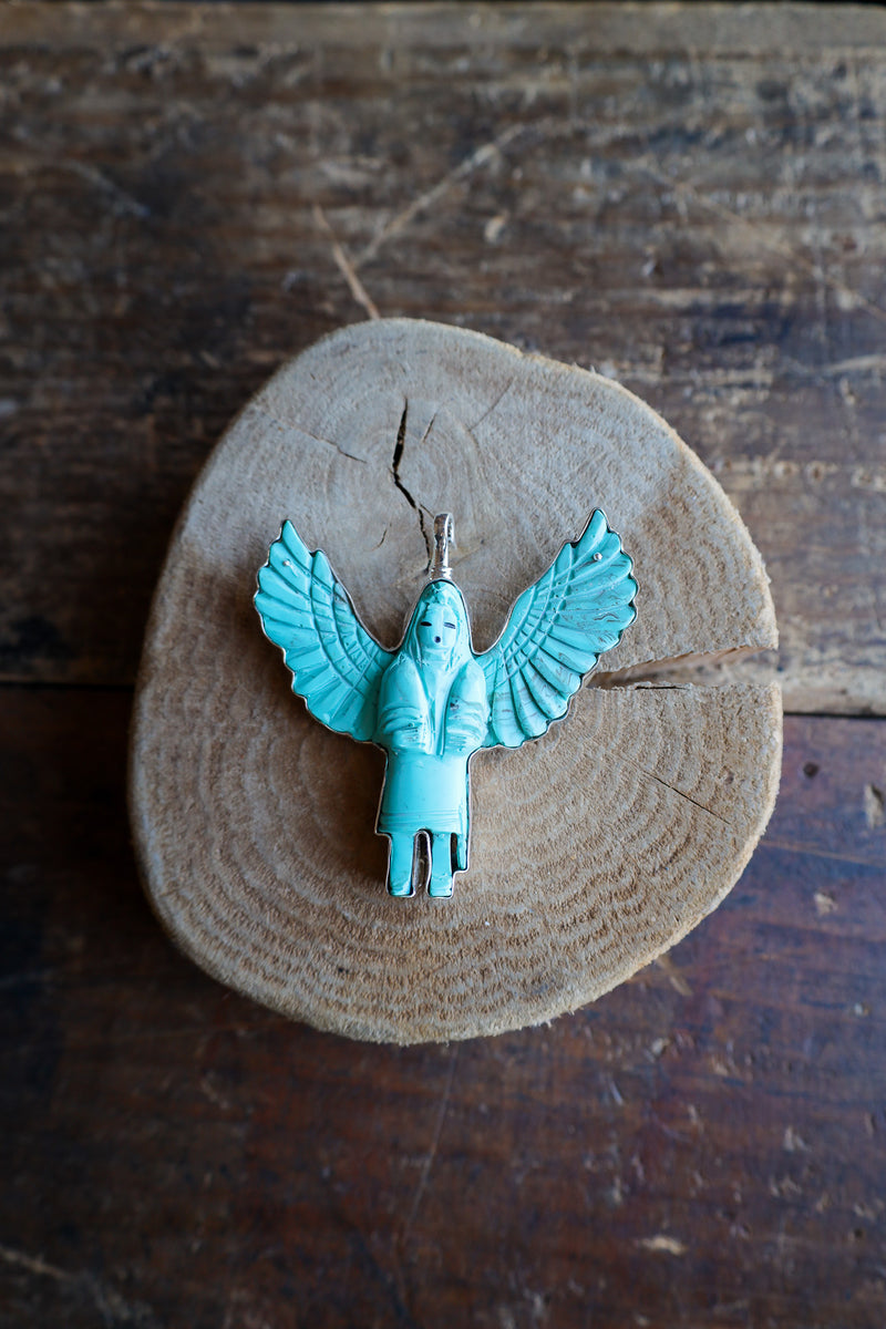 Coreen Cordova Turquoise Doll With Wings Pendant